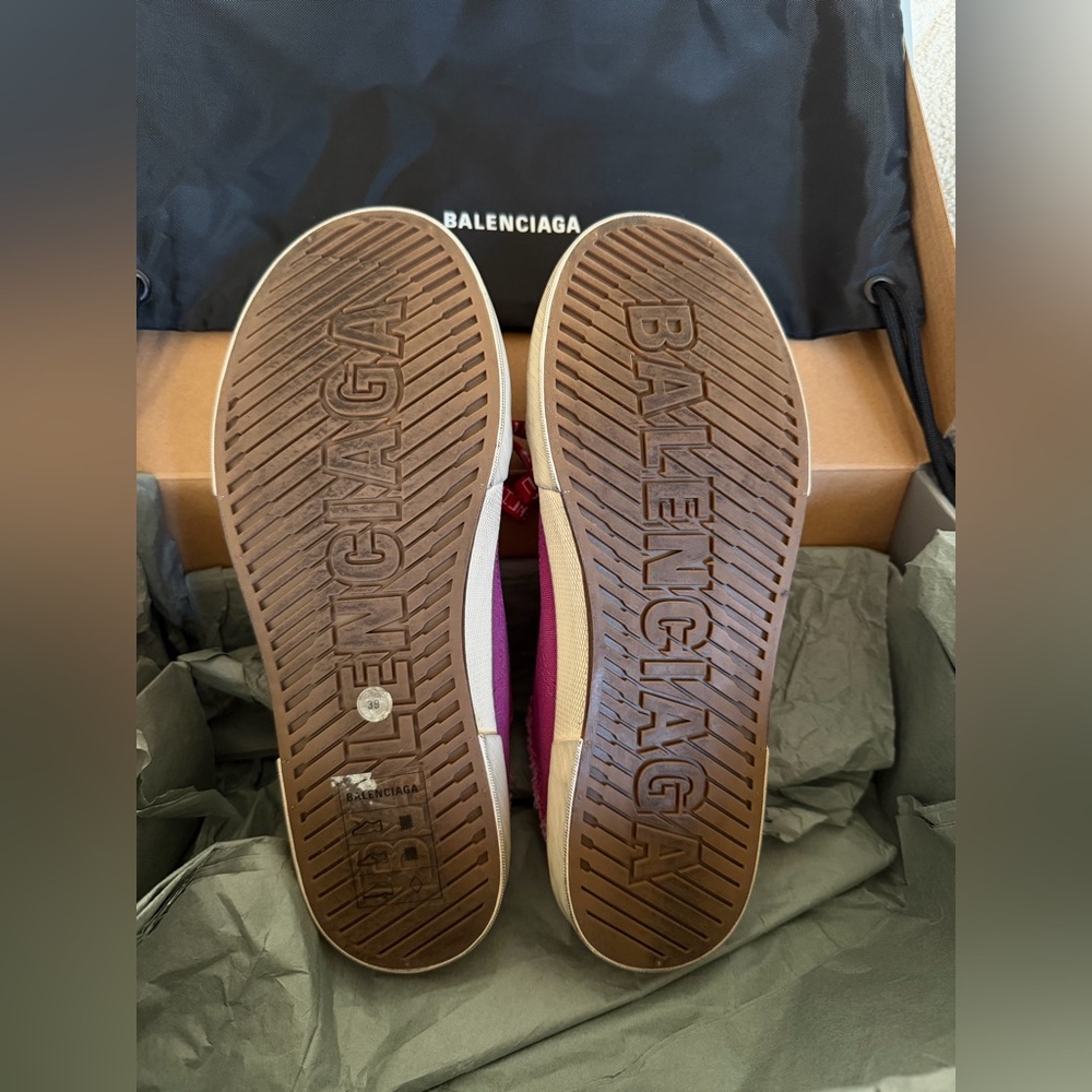Balenciaga Paris Canvas Mule Sneakers | Pink | EU 39 | Full Set - Picture 10 of 15